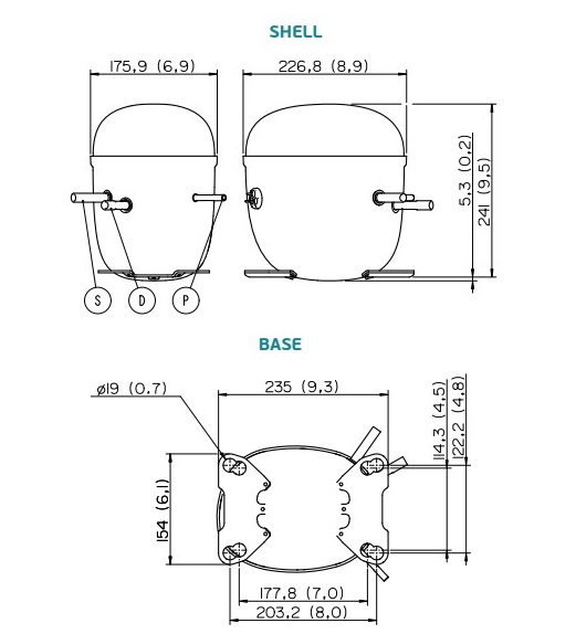Компрессор NTX6238U EMBRACO 51330881099ZS