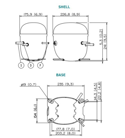 Компрессор NTX6238U EMBRACO 51330881099ZS