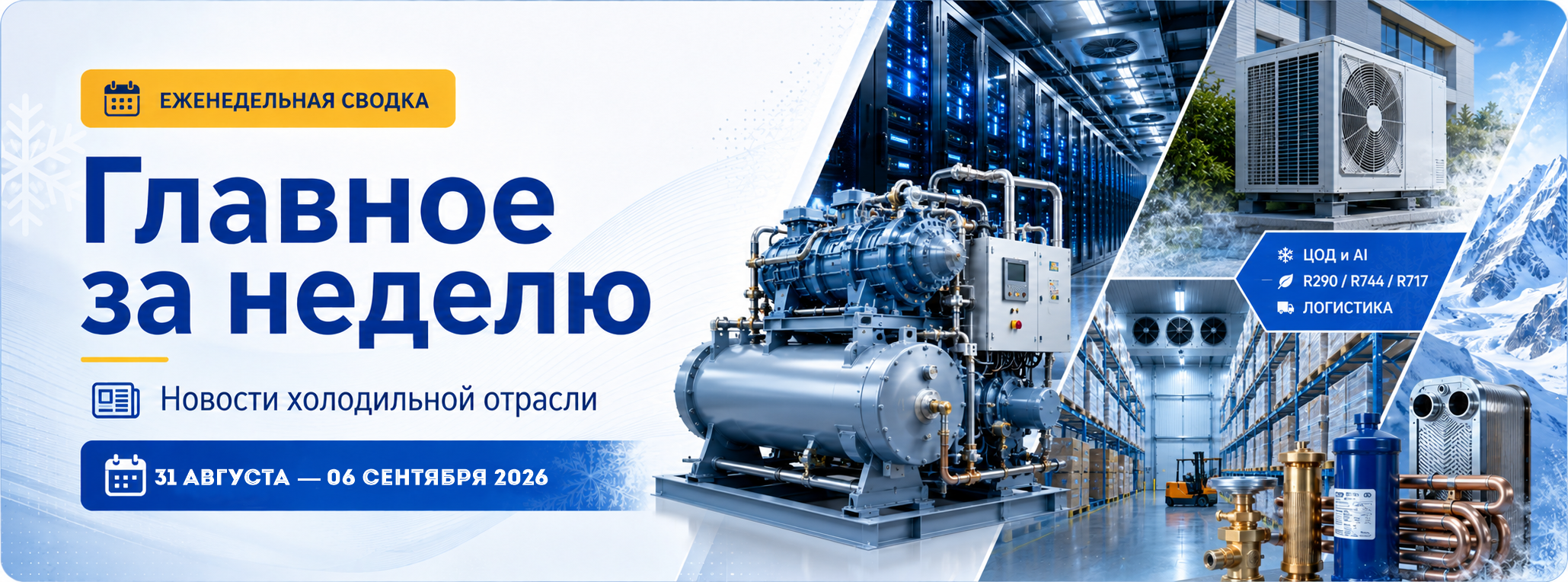 Главное за неделю — новости холодильной отрасли: 31 августа – 06 сентября 2026 года Главное за неделю — новости холодильной отрасли: 31 августа – 06 сентября 2026 года