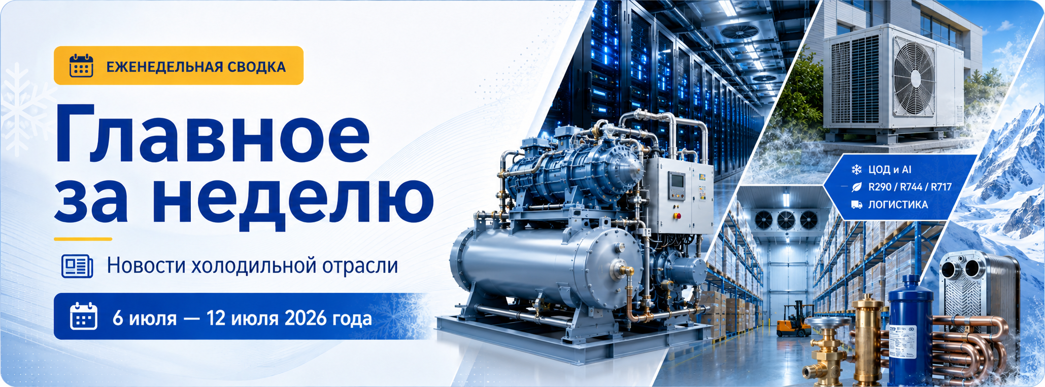 Главное за неделю — новости холодильной отрасли: 6 по 12 июля 2026 года Главное за неделю — новости холодильной отрасли: 6 по 12 июля 2026 года