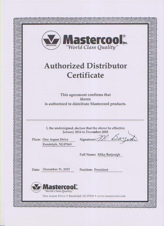 Авторизированный дистрибьютор Mastercool