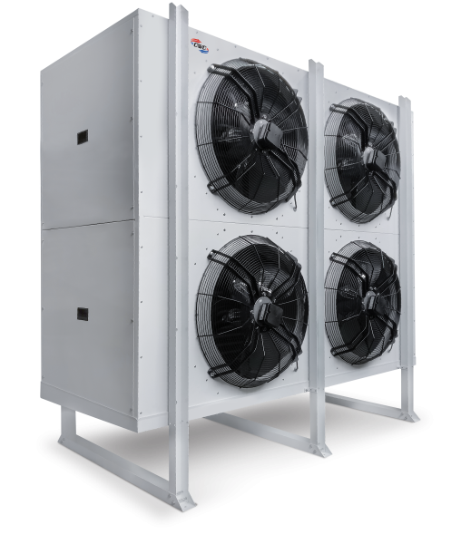 Воздухоохладитель шоковой заморозки CWC SF-502E 7T 81.5 м² шаг ламели 7 мм с ТЭН без вентиляторов 2×500 мм