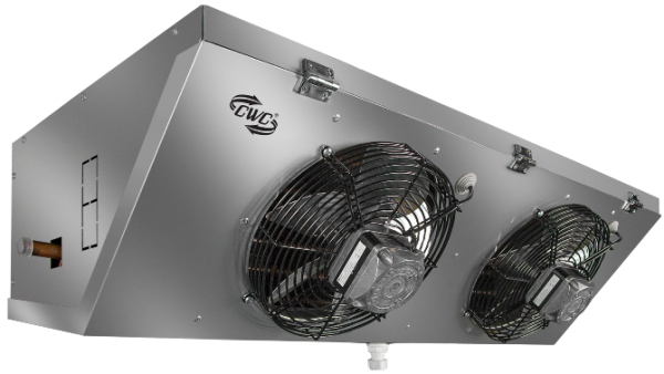 Воздухоохладитель уголовой CWC CWC OB-M254C40 среднетемпературный 17.6 м² шаг ламели 4 мм с ТЭН без вентиляторов 4×200 мм