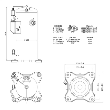 Компрессор SE2020GS б/в р EMBRACO 303FO1201AC