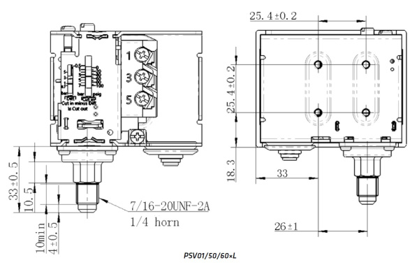 Реле давления PSV01AL-S01 SANHUA 10660012102