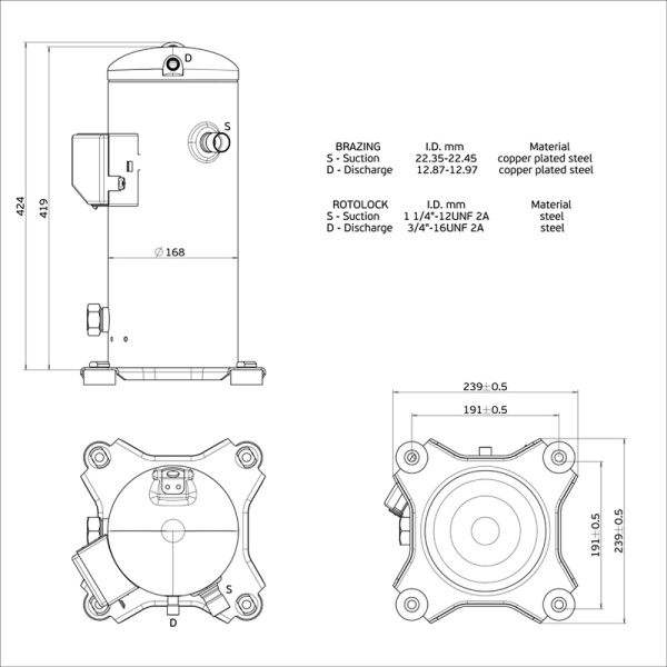 Компрессор SE6021GS б/в р EMBRACO 301CO1101AC