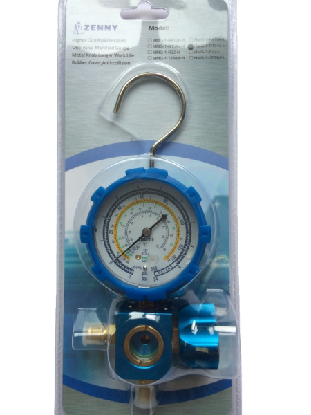 Манометр с краном HMG-1-R134a - L