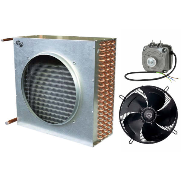 Воздушный конденсатор CWC L-171A(E) 32.7 кВт 1.1 м² с 1 вентилятором Ebmpapst 170 мм