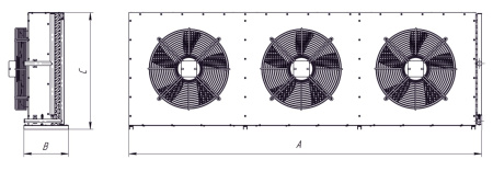 Воздушный конденсатор CWC M-632C-01 136 м² без вентилятора 2×630 мм