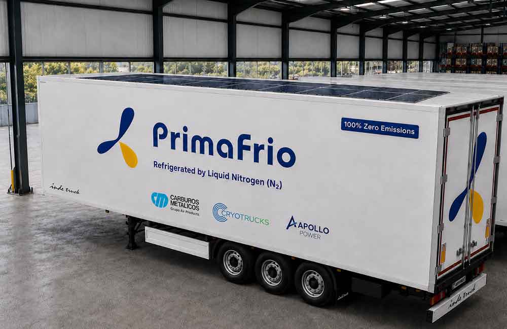 Рефрижераторный полуприцеп Primafrio с охлаждением жидким азотом